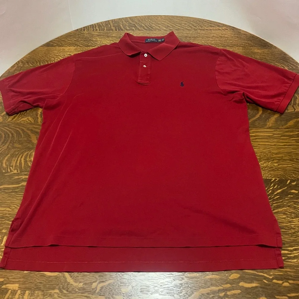 Polo Ralph Lauren Polo Shirt Mens 2XLT Red Short Sleeve Cotton Pony Logo